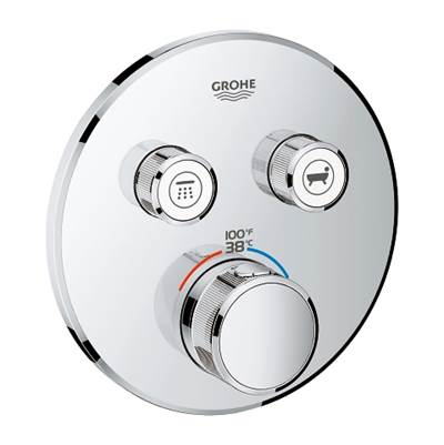 Grohe 29137000 GrohTherm SmartControl Dual Function Thermostatic Trim with Control Module Chrome