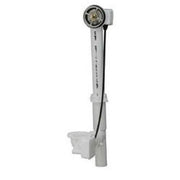 Geberit TurnControl bath waste and overflow rough-in assembly with rotary control dial and mounting bracket.