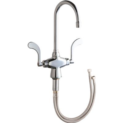 Chicago Faucets 50-317XKABCP E-CAST Hot & Cold Water Mixing Sink Faucet