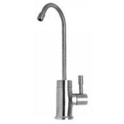 Polished chrome single-handle drinking water faucet with tall curved spout and cylindrical body.