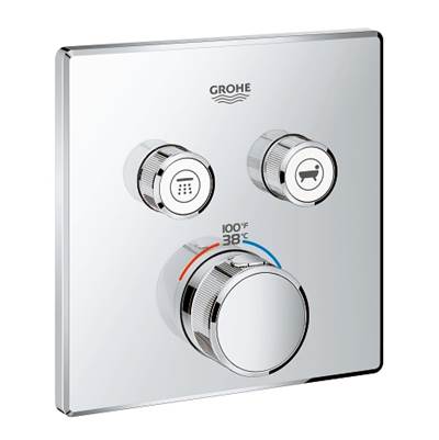 Grohe 29141000 GrohTherm SmartControl Dual Function Thermostatic Trim with Control Module Chrome