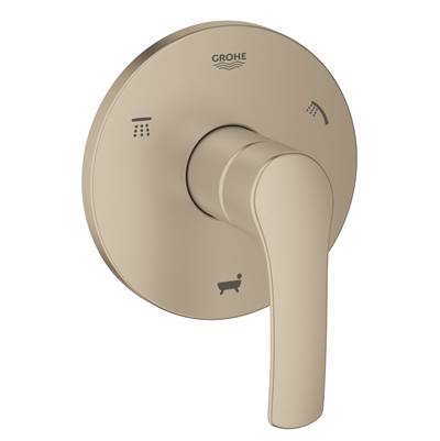 Closeout Open Box Grohe 19972EN2 Eurosmart New Single-Handle 5-Port Diverter Valve Trim Kit with Lever Handle: Brushed Nickel