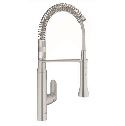 Grohe 31380DC0 K7 Medium Semi-Pro Single-Handle Standard Kitchen Faucet: Super Steel