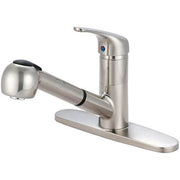Olympia K-5030-BN ELITE Series Single Handle Pull-Out Kitchen Faucet PVD: Brushed Nickel