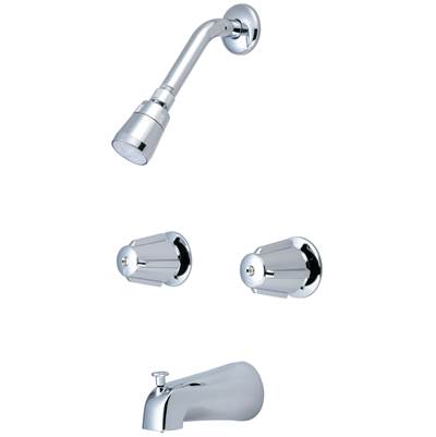 Olympia P-1210 ELITE Series Two Handle Tub/Shower Set: Chrome