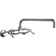Chicago Faucets 445-L12ABCP E-CAST Hot & Cold Water Sink Faucet