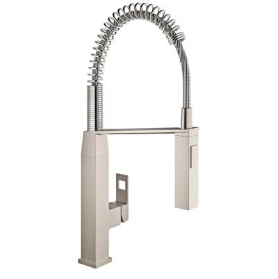 Grohe 31401DC0 Eurocube Single-Handle Pull-Down Semi-Pro Kitchen Faucet: Super Steel