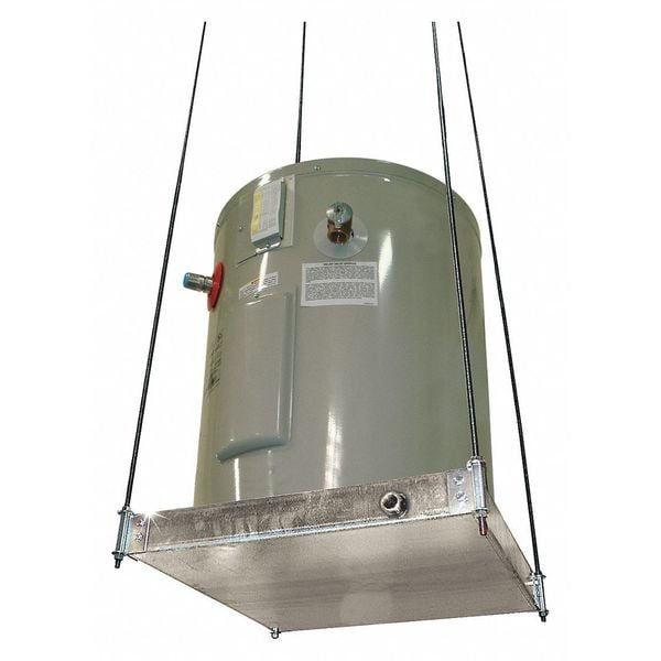 Quick Stand Wall-Mounted Water Heater Platform with CPVC Drain Fitting in CPVC - 40-SWHP-W-C