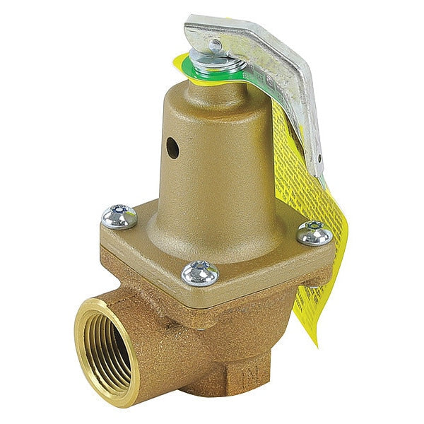 Watts 1" 174A Bronze Boiler Pressure Relief Valve, 50 psi, Discharge Line Flood Sensor Included - F275054