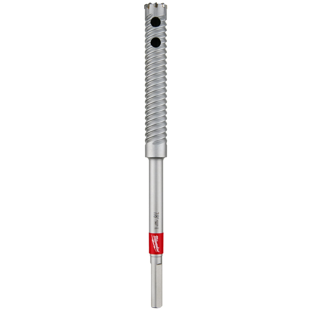 Milwaukee 13/16" straight shank rebar cutter with fluted cutting head and red grip band.