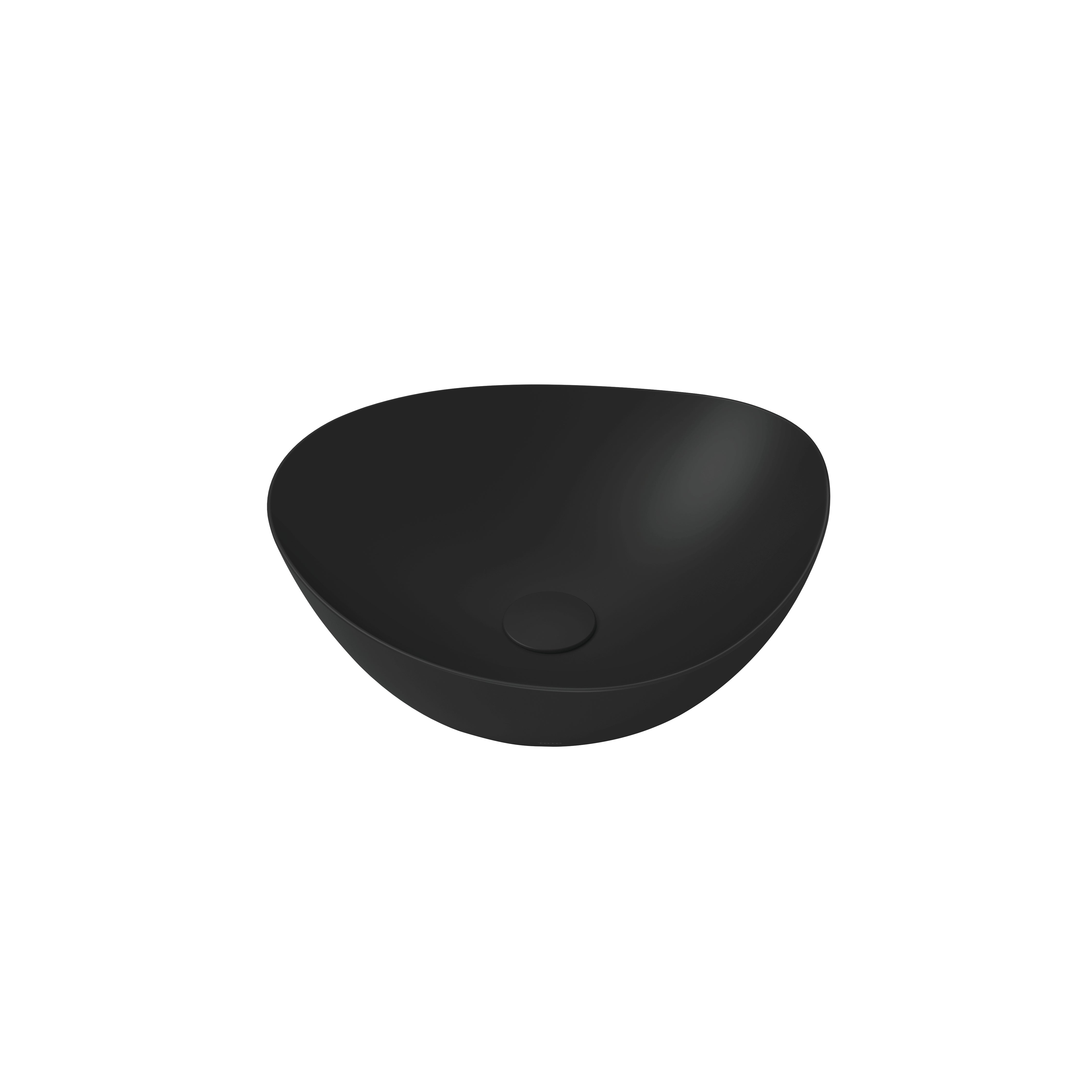 TOTO Kiwami Renesse Asymmetrical Vessel Bathroom Sink in Matte Black - LT477#MBL