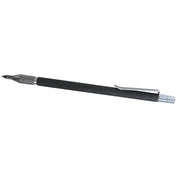 Metal scriber tool with textured black grip handle and magnetic end attachment.