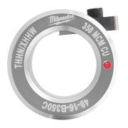 Milwaukee 350 MCM copper THHN/XHHW bushing with gray ring and red indicator dot.