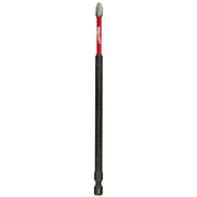 Milwaukee Shockwave 6 in. Phillips #2 impact power bit with red and black shaft.
