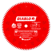 Diablo D1090X 10 in. x 90 Tooth Ultimate Polished Finish Saw Blade