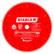 Diablo D12100X 12 in. x 100 Tooth Ultimate Polished Finish Saw Blade - 10 Pack