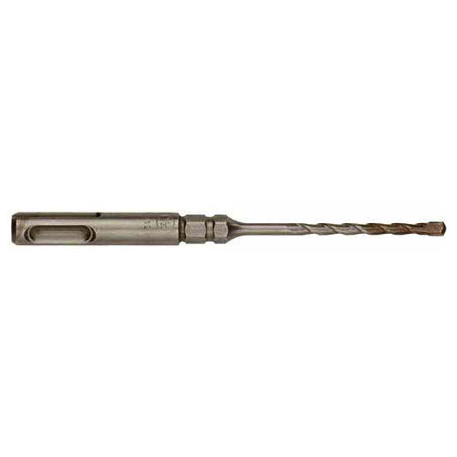 Two Milwaukee SDS-Plus drill bits with hexagonal shank and fluted metal tips.