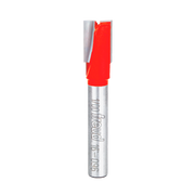 Freud mortising bit with red cutting head and silver metal shaft marked with brand name.