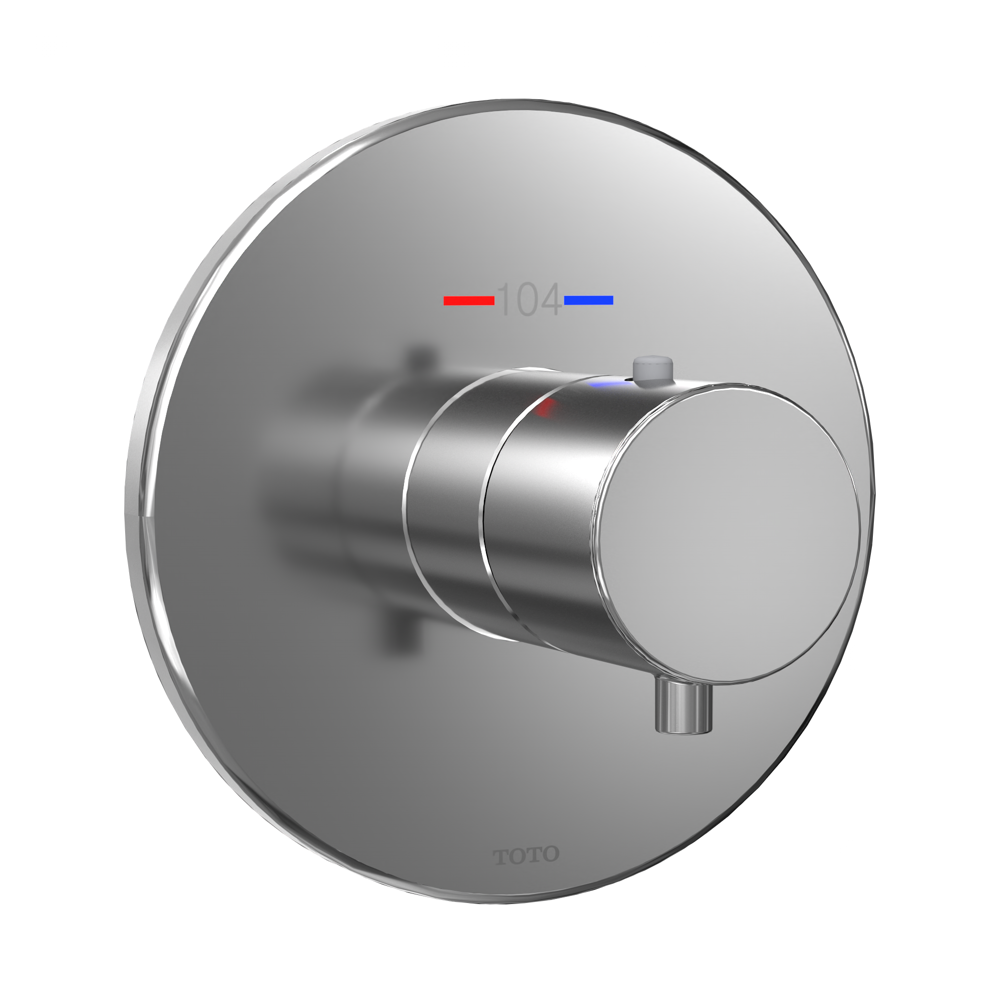 Toto Round Thermostatic Mixing Valve Shower Trim, Polished Chrome - TBV01406U#CP