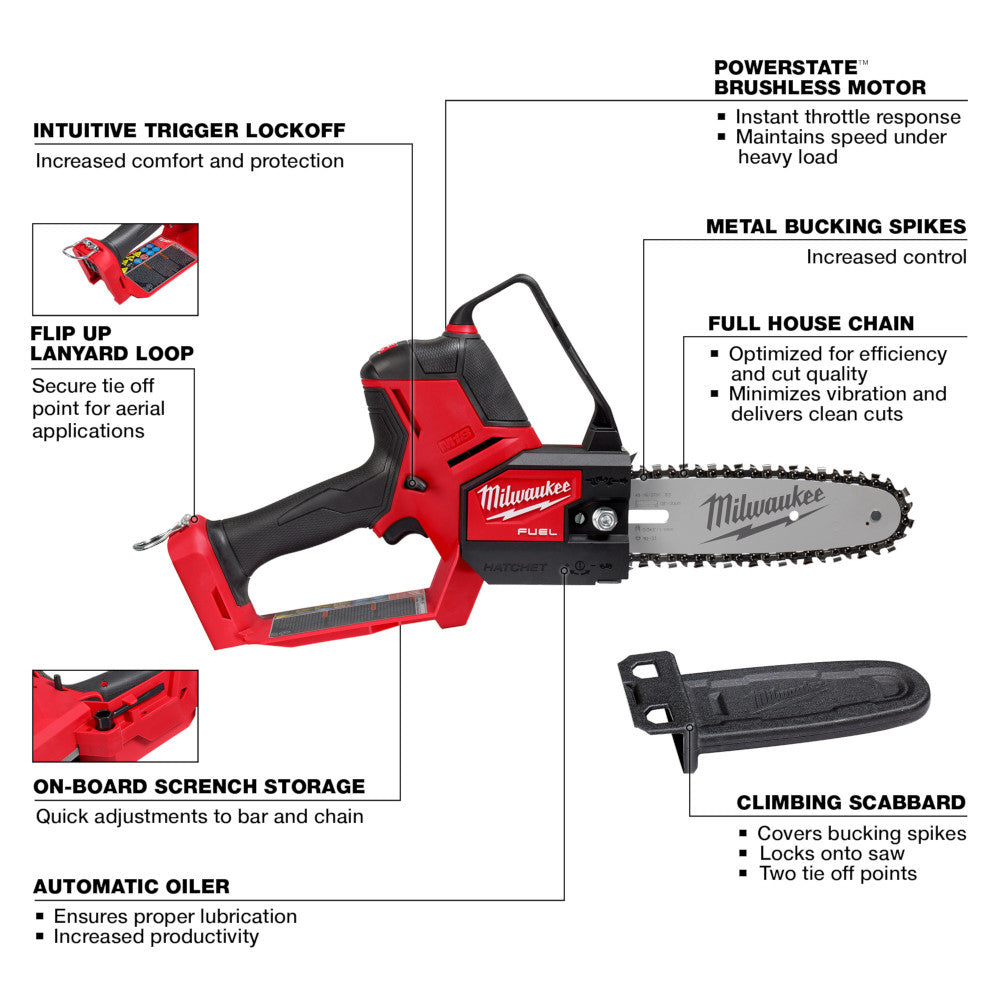 Milwaukee 3004-20 M18 FUEL HATCHET 8" Pruning Saw