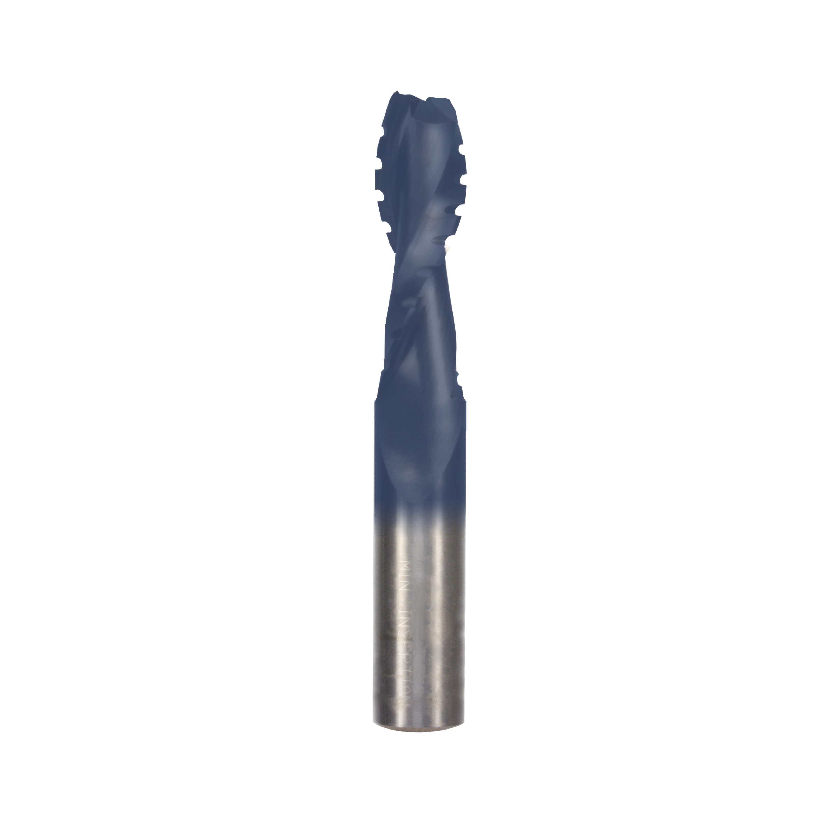 1/2" spiral drill bit with dark blue cutting head and metallic shank.