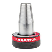 Milwaukee 1" ProPEX expander head with threaded cone tip and red RAPID SEAL base ring.