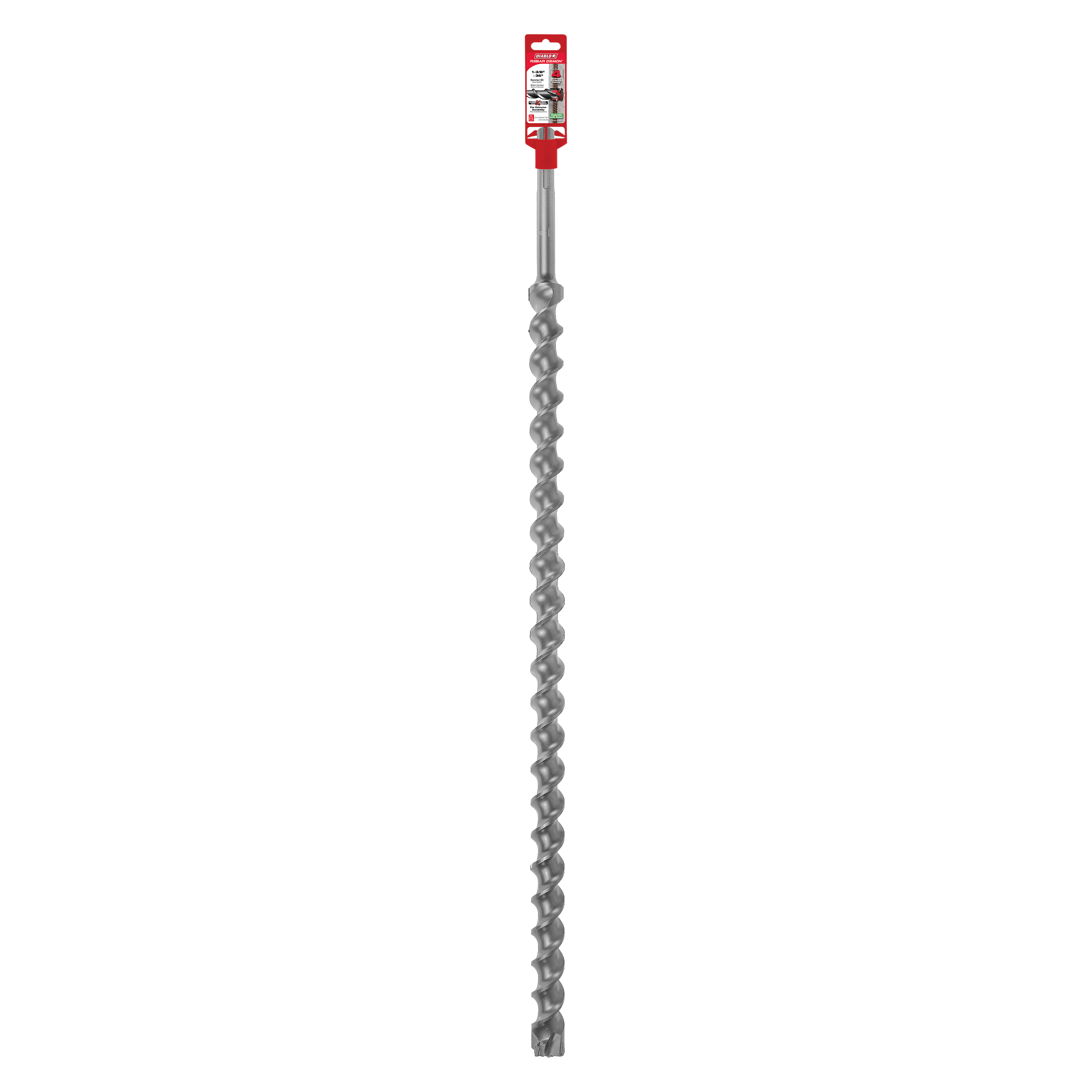 Diablo DMAMX1350 1-3/8 in. x 31 in. x 36 in. Rebar Demon SDS-Max 4-Cutter Carbide-Tipped Hammer Drill Bit - 10 Pack