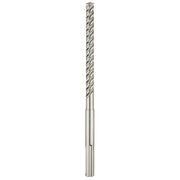 Long silver drill bit with spiral flutes and SDS-Max shank for masonry drilling.
