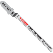 Single Diablo T-shank jig saw blade with fine teeth for wood scroll cutting.