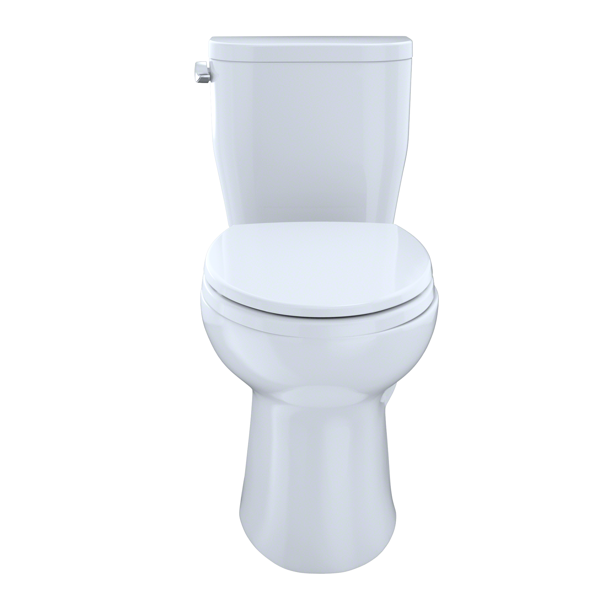 Toto Entrada Two Piece Elongated Universal Height Toilet 1.28 GPF Less Seat in Cotton White