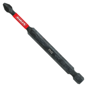 Black Phillips #2 drive bit with red Diablo band, 3-1/2 inches long.