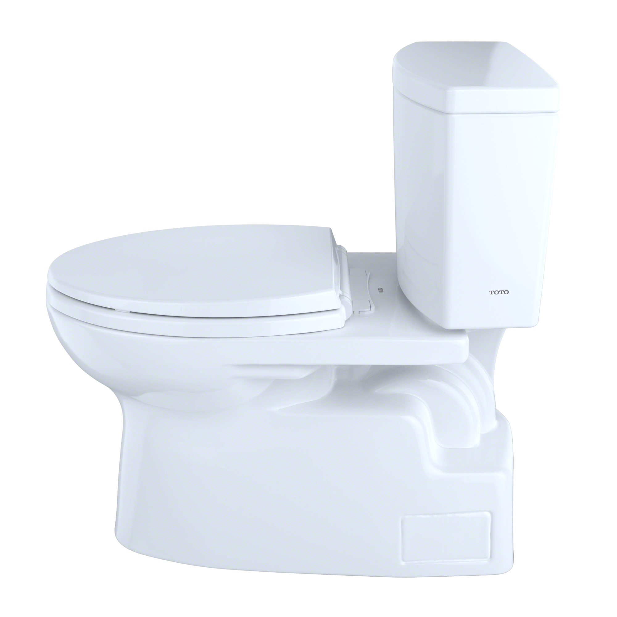 Toto Vespin II 1G Two Piece Elongated Universal Height Toilet with CEFIONTECT 1.0 GPF Less Seat in Cotton White