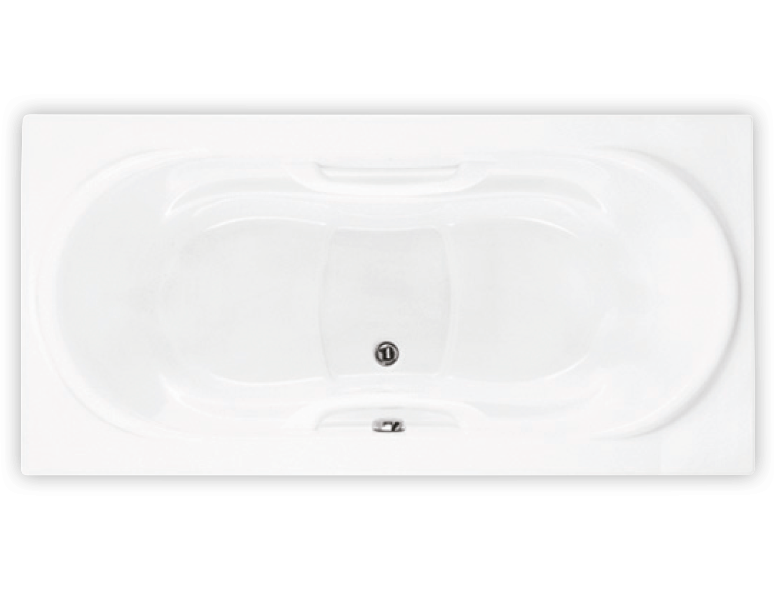 Bain Ultra Amma 7242 Rectangular Alcove Or Drop In 2-Person 65 Gallon Soaker Bathtub with 1-1/2" Standard Deck 2 Raised Seats 4 Armrests and 2 Grab Bars in Biscuit - BAMVRB00N-02
