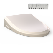 Toto S7 Elongated Electronic Washlet Bidet Toilet Seat with EWATER+, Bowl and Wand Cleaning, and Classic Lid in Sedona Beige