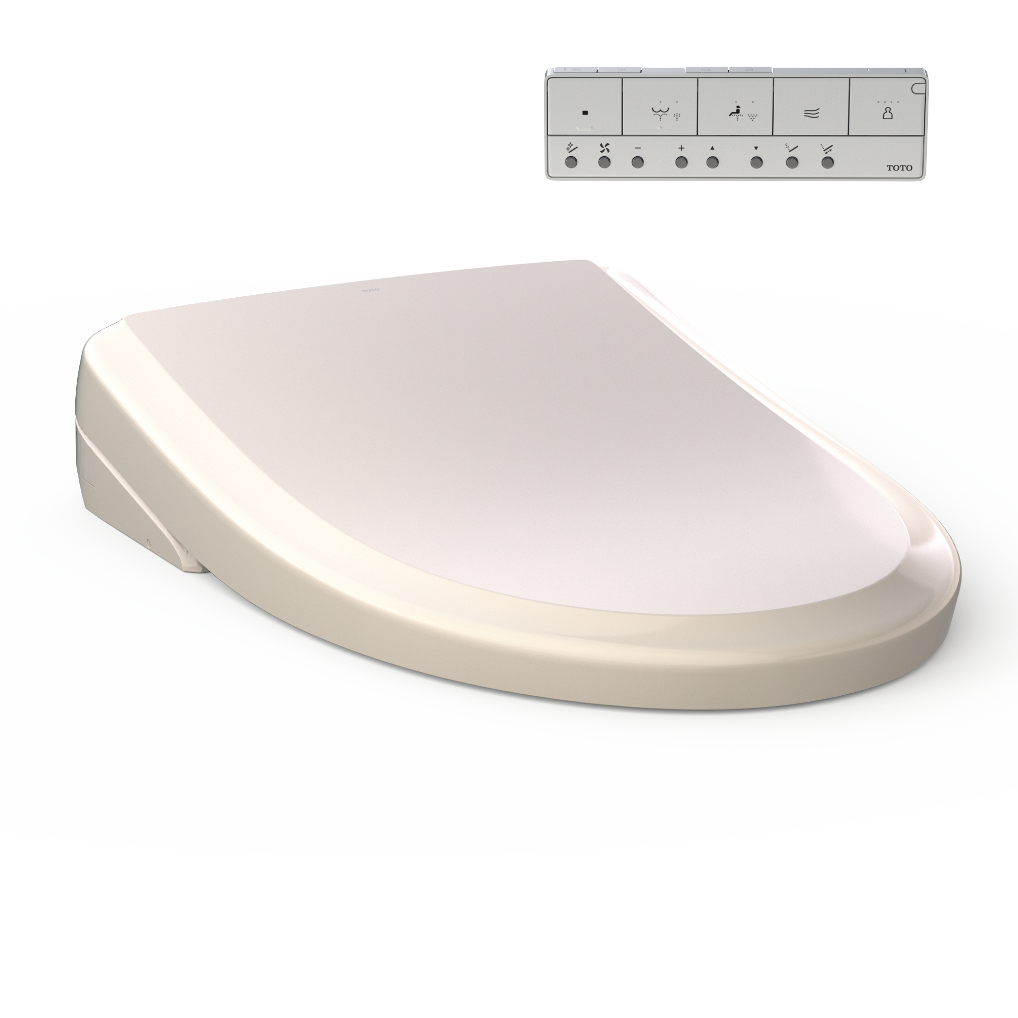 Toto S7 Elongated Electronic Washlet Bidet Toilet Seat with EWATER+, Bowl and Wand Cleaning, and Classic Lid in Sedona Beige
