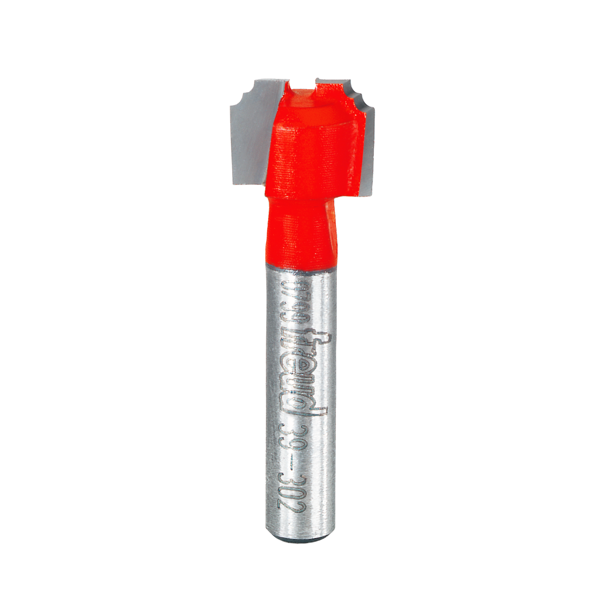 Freud beading groove router bit with red cutting head and silver metal shank marked with Freud branding.