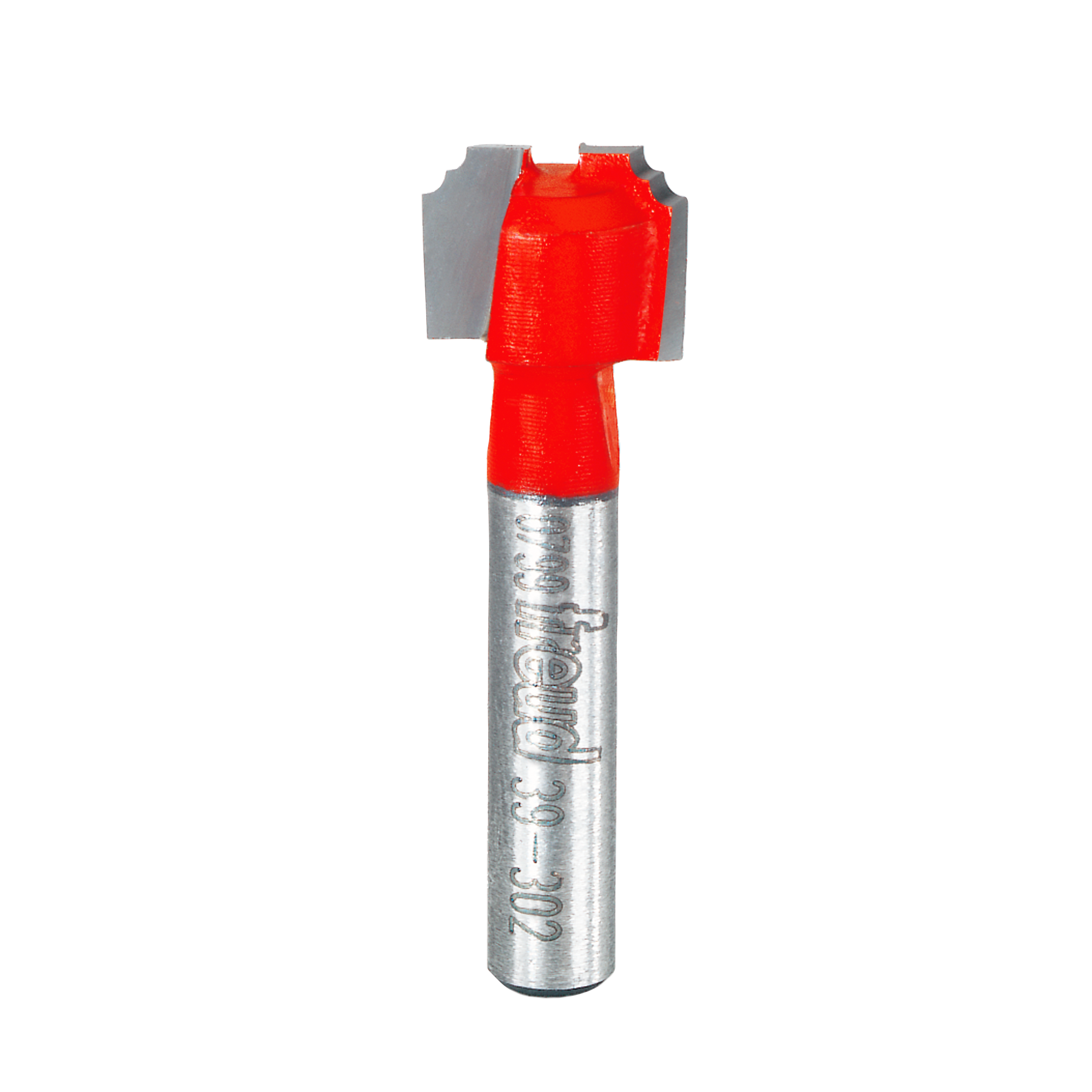 Freud beading groove router bit with red cutting head and silver metal shank marked with Freud branding.