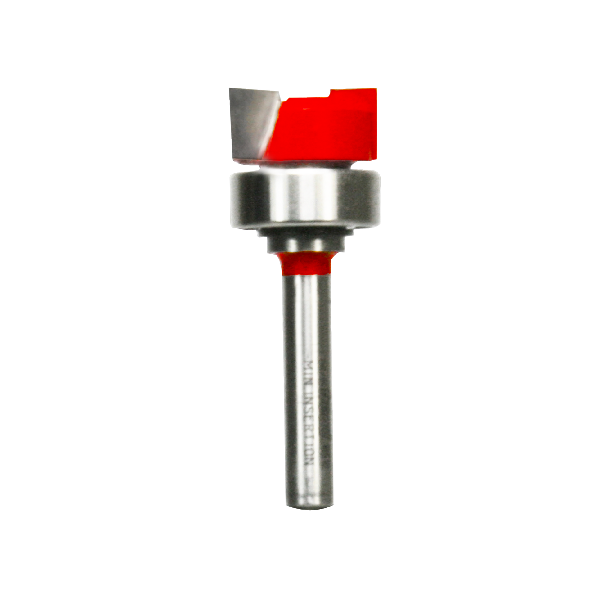3/4" mortising bit with red plastic head and metal shaft with cutting edges.