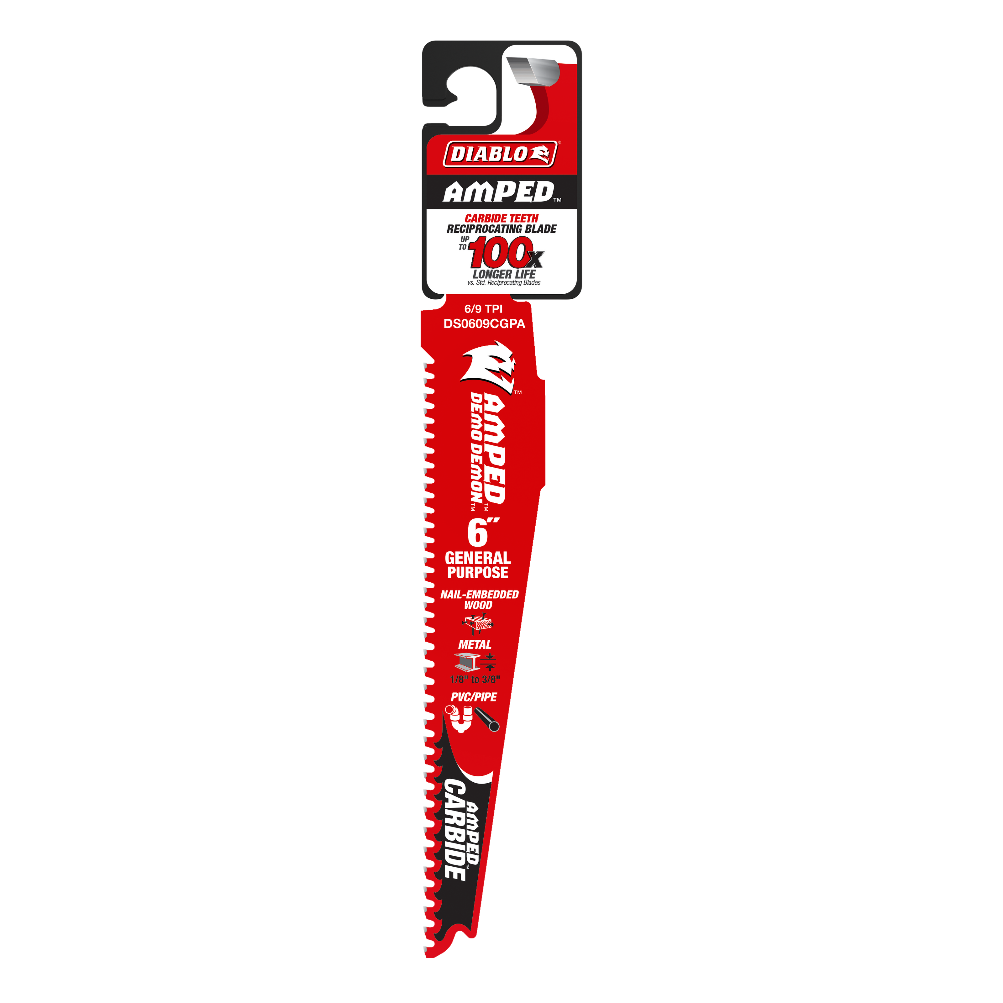 Diablo DS0609CGPA 6 in. Demo Demon Amped Carbide General Purpose Recip
