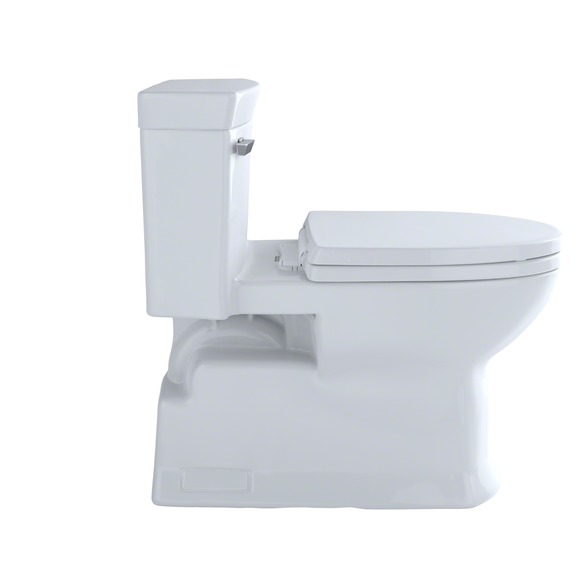 Toto Soiree One Piece Elongated Universal Height Toilet with CEFIONTECT 1.28 GPF with SS214 SoftClose Seat in Colonial White