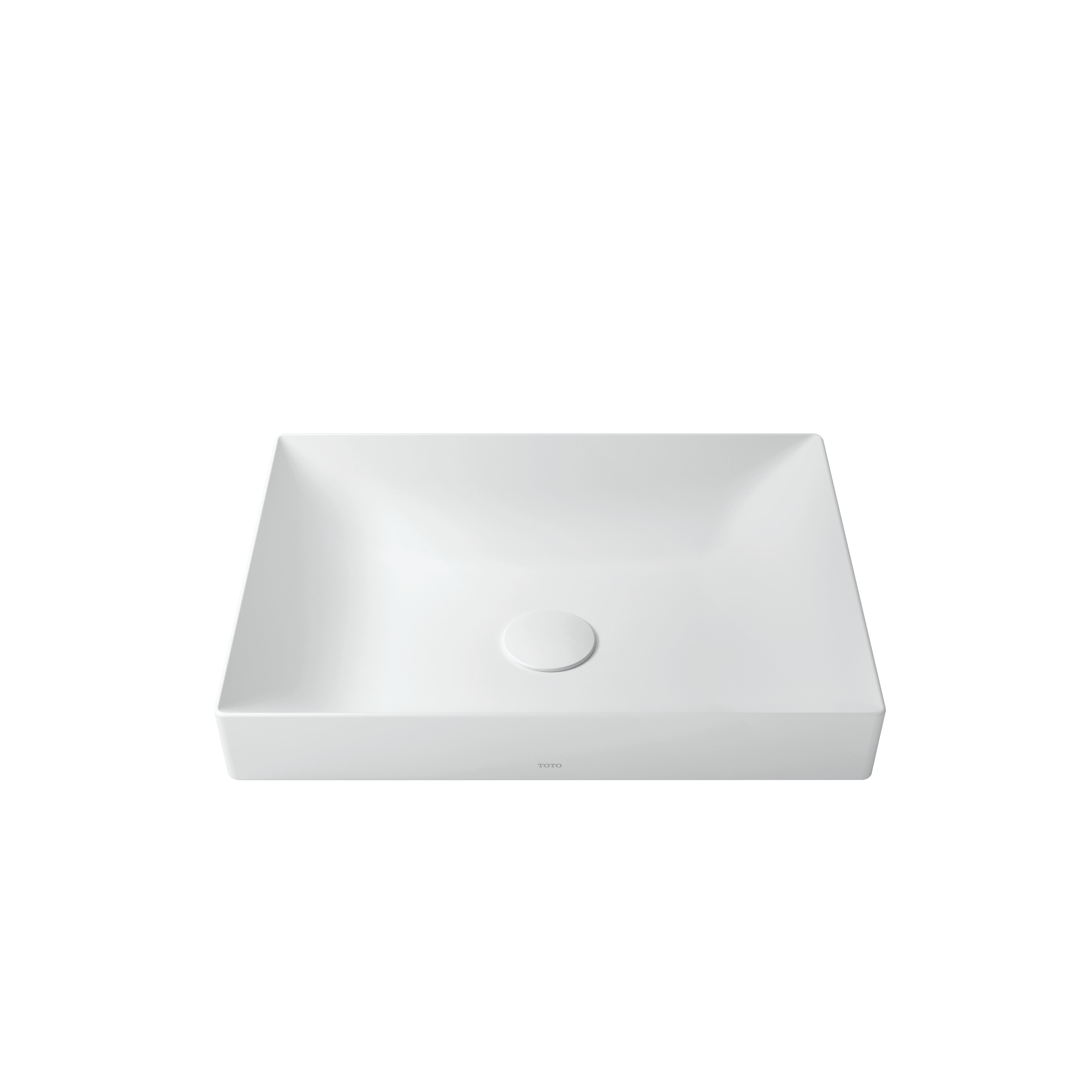 TOTO Kiwami Renesse Rectangular 20" Vessel Bathroom Sink in Matte White