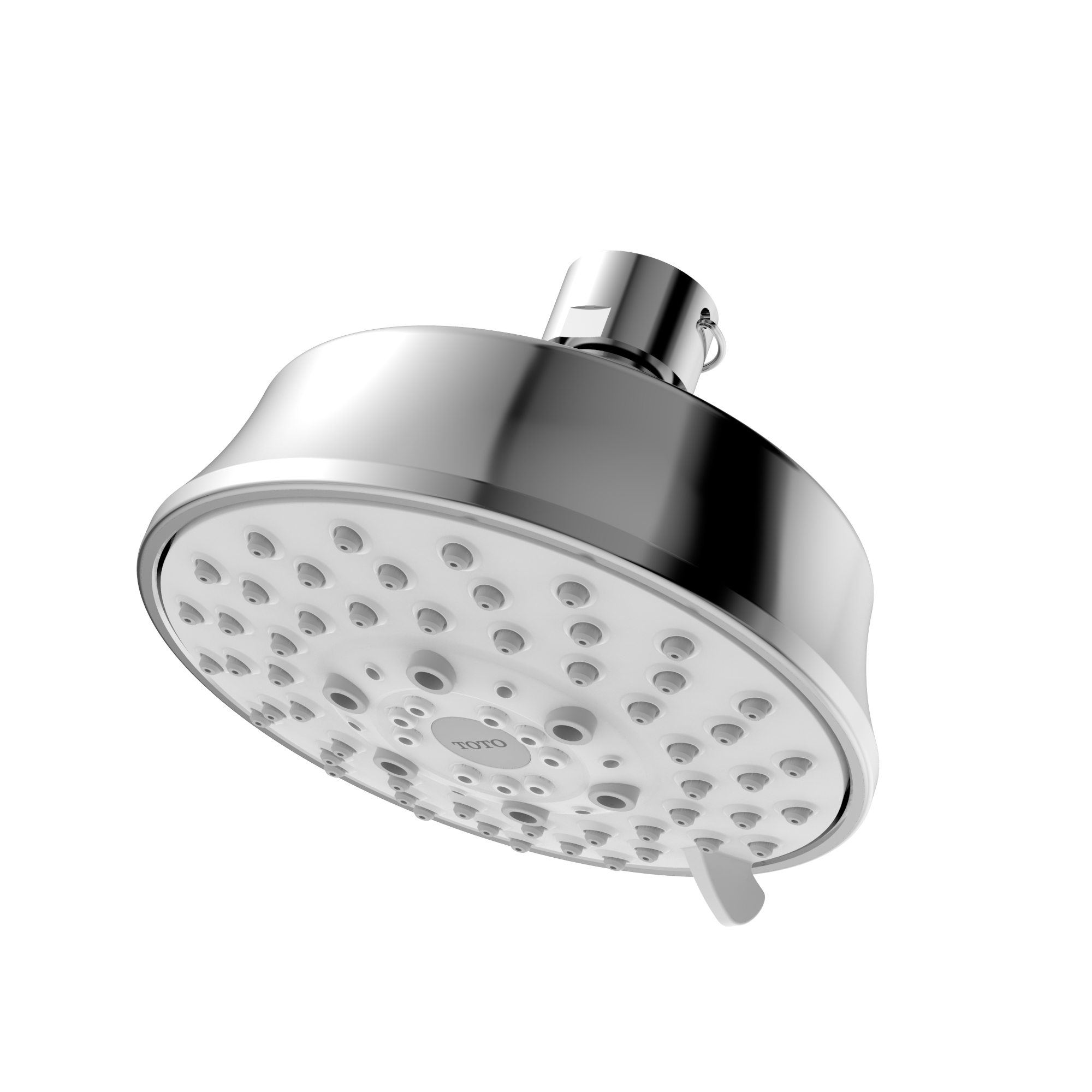 Toto L Series Classic Round Five Spray Modes 4 inch 1.75 GPM Shower Head, Polished Chrome - TBW03001U4#CP