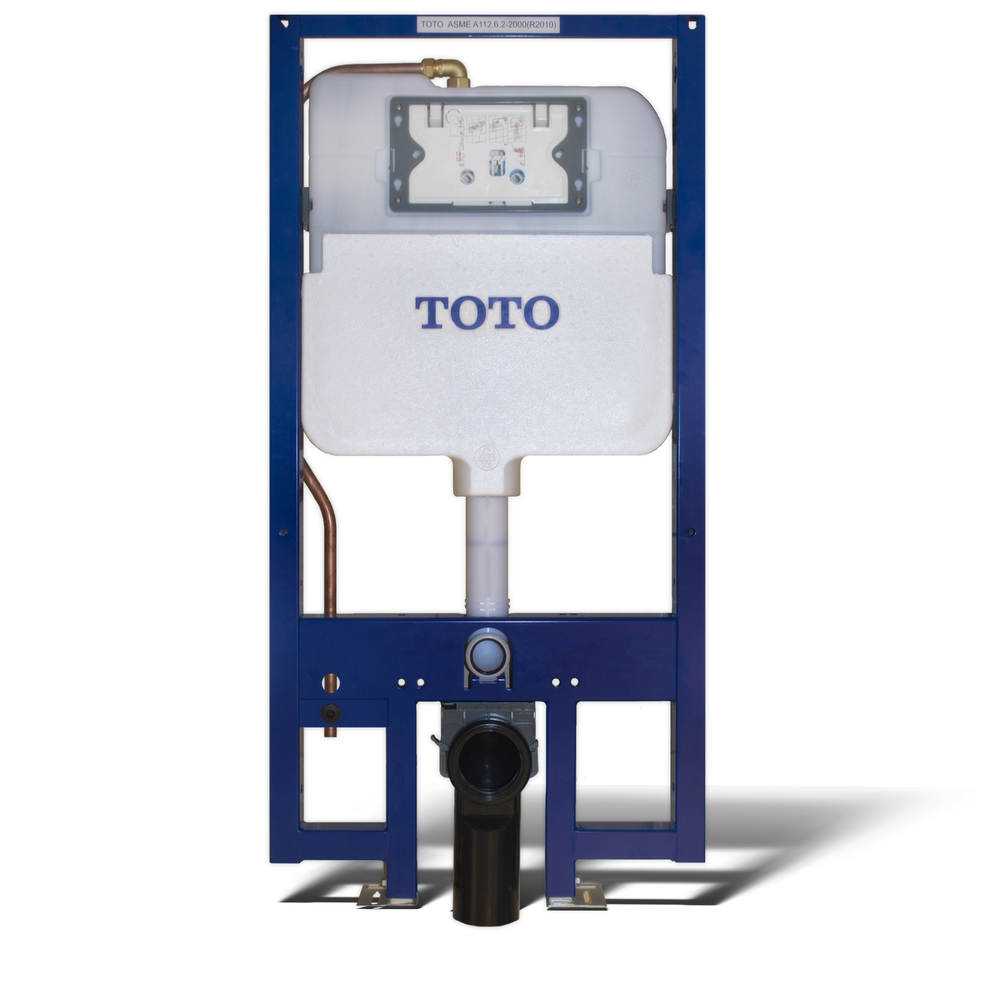 Toto Duofit In-Wall Dual Flush 1.28 and 0.9 GPF Tank System, Copper Supply Line - WT173M