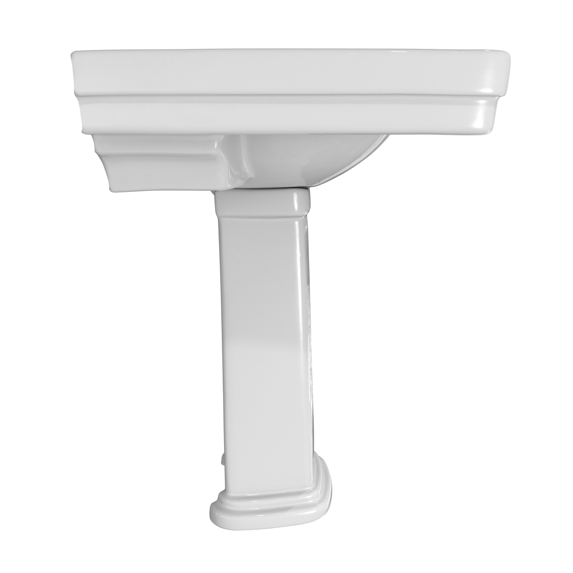 Toto Promenade Pedestal Rectangular 27-1/2" x 22-1/4" Bathroom Sink and Shroud for Single Hole Faucets in Cotton White