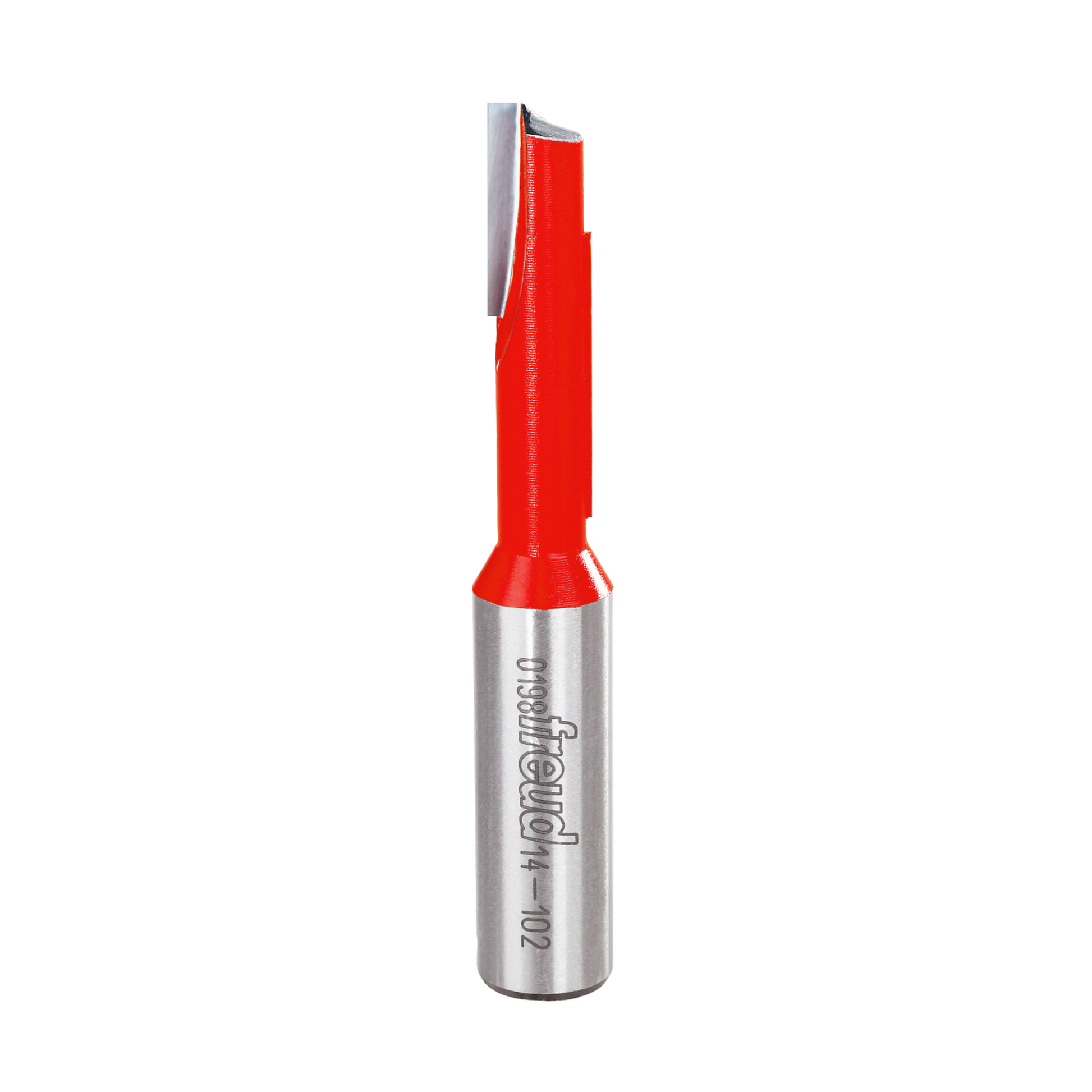 Freud 3/8" stagger bit with red cutting head and silver metal shaft.
