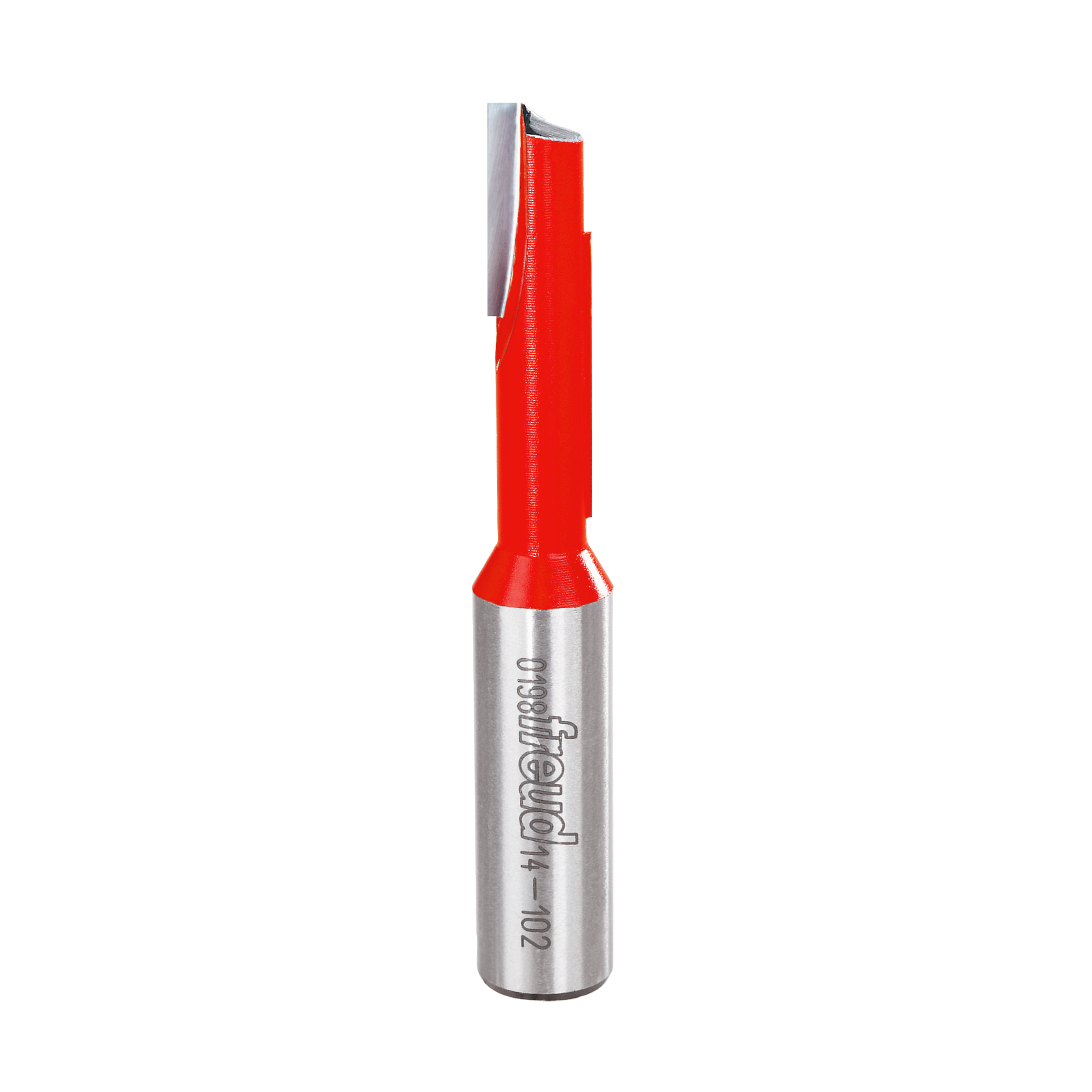 Freud 3/8" stagger bit with red cutting head and silver metal shaft.