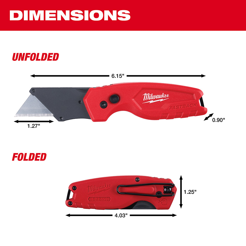 Milwaukee 48-22-1500 FASTBACK Compact Folding Utility Knife