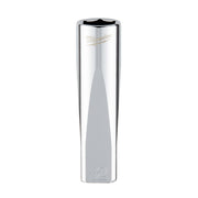 Polished chrome deep socket with black top, Milwaukee logo, and 12mm size marking on lower end.