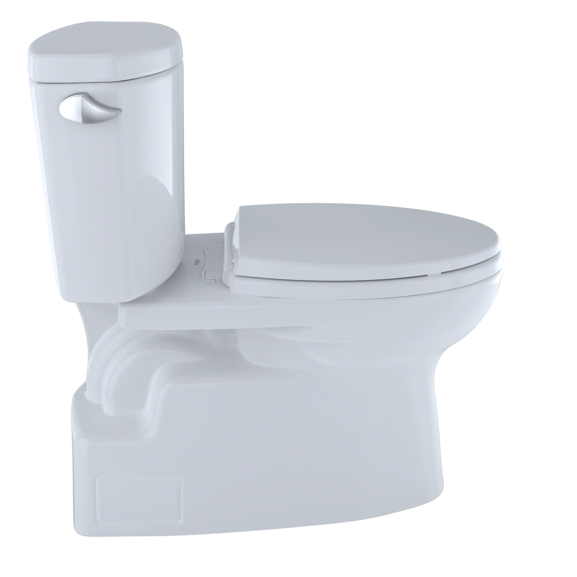 Toto Vespin II Two Piece Elongated Universal Height Toilet with CEFIONTECT 1.28 GPF Less Seat in Cotton White