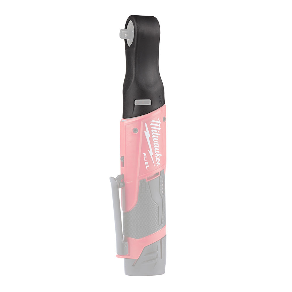 Black rubber protective boot with metal attachment ring for Milwaukee M12 FUEL ratchet.